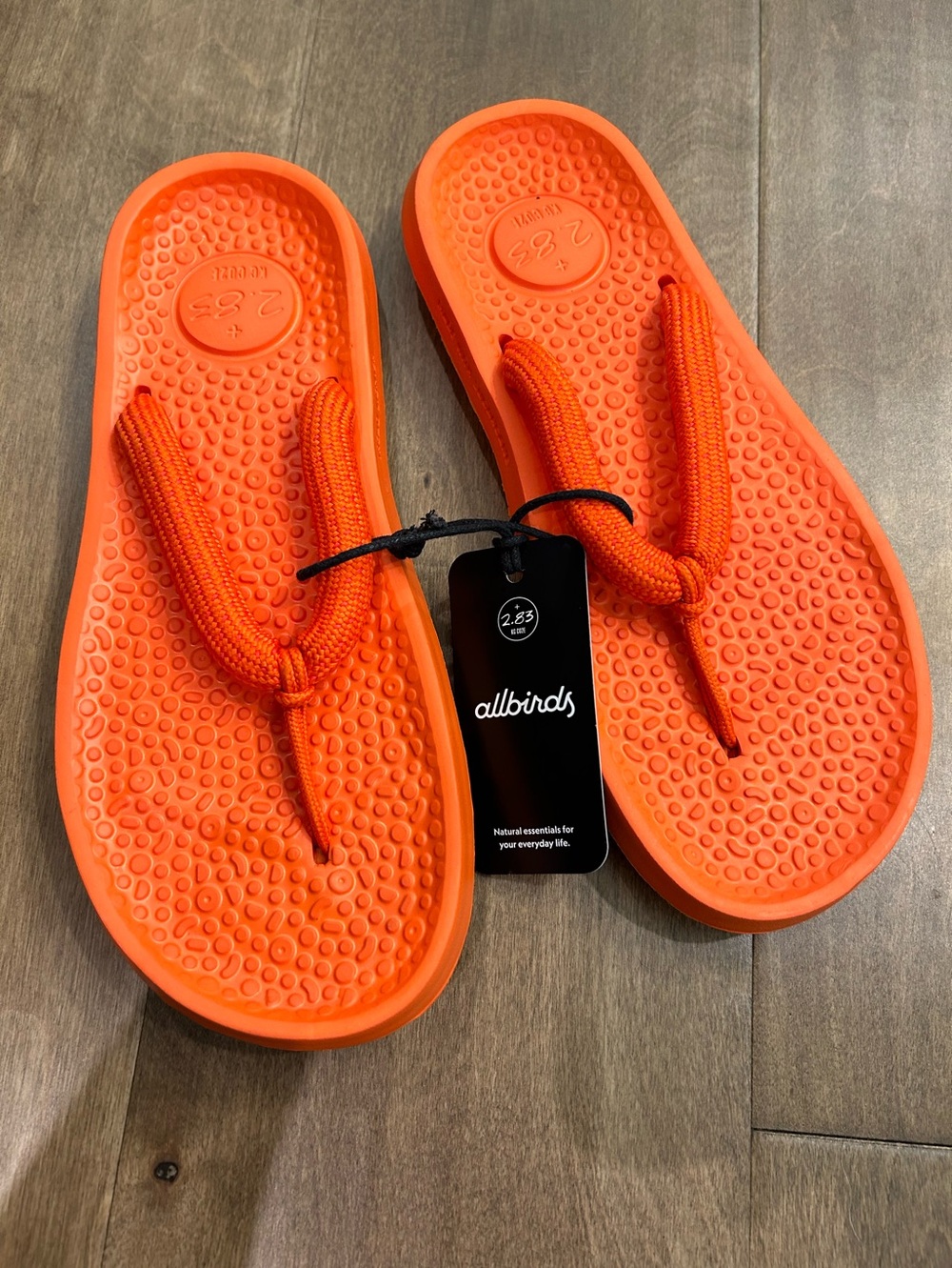 Allbirds Sugar Zeffer Orange flip-flops W 9 M 7